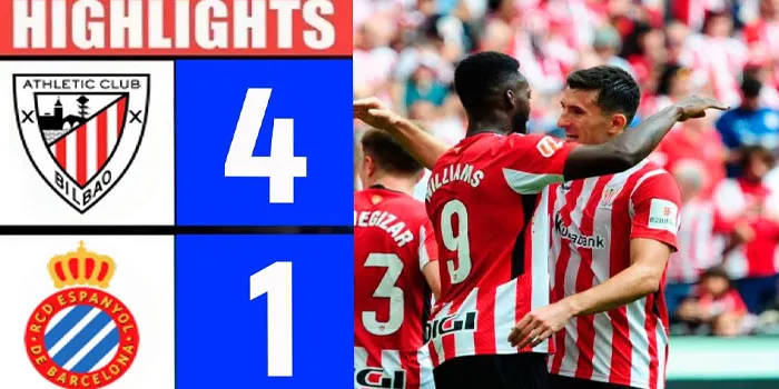 Liga Spanyol - Espanyol Dipermalukan Athletic Club Dengan Skor Telak 1-4